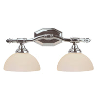 Bel Air Lighting Village Polished Chrome Silver 2 lights Incandescent Vanity Light Wall Mount