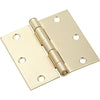 National Hardware 3-1/2 in. L Satin Brass Door Hinge 3 pk