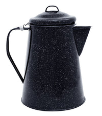 Columbian Home Black Porcelain Enamel Steel Granite Ware Coffee Boiler 12-Cups 100 oz. Capacity