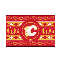 NHL - Calgary Flames Holiday Sweater Rug - 19in. x 30in.