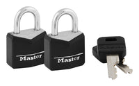 Master Lock Steel 3-Pin Tumbler Padlock Keyed Alike