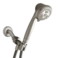 Waterpik PowerSpray Plus Brushed Nickel Plastic 6 settings Showerhead 1.8 gpm