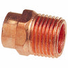 Mueller Streamline 1/2 In. Copper  X 3/4 In. Dia. Mip Copper Pipe Adapter