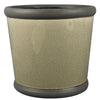 Trendspot Belleville 8.35 in. H X 9.2 in. W X 9.2 in. D X 9 in. D Ceramic Planter Gray