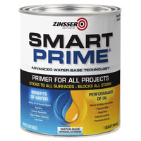 Zinsser Smart Prime White Primer 1 qt. (Pack of 6)