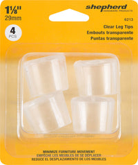 Shepherd Thermoplastic Ethylene Table/Chair Leg Tip Clear Round 1-1/8 in. W 4 pk (Pack of 6)