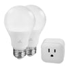 Globe A19 E26 (Medium) Smart WiFi LED Bulb Kit Tunable White 60 Watt Equivalence 3 pc.