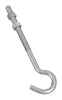 National Hardware Zinc-Plated Silver Steel 7 in. L Hook Bolt 135 lb. (Pack of 10)