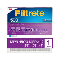 3M Filtrete 25 in. W x 25 in. H x 1 in. D 12 MERV Pleated Air Filter (Pack of 4)