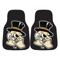 Wake Forest University Deamon Deacon Carpet Car Mat Set - 2 Pieces