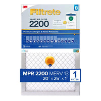 Filtrete 20 in. W X 25 in. H X 1 in. D Fiberglass 13 MERV Pleated Smart Air Filter (Pack of 4)