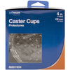 Softtouch Felt/Plastic Caster Cup Clear Round 4 in. W X 4 in. L 4 pk