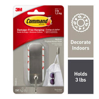 3M Command Medium Metal Hook 3.0 in. L 1 pk