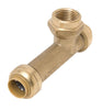 SharkBite Push to Connect 1/2 in. PTC X 1/2 in. D PTC Brass Slip Tee