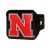 University of Nebraska Black Metal Hitch Cover - 3D Color Emblem