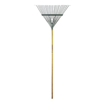 Flexrake 60 in. 23 Tine Steel Rake Wood Handle