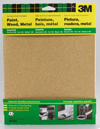 3M 11 in. L x 9 in. W Assorted Grit Aluminum Oxide Sandpaper 5 pk (Pack of 10)