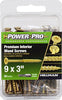 Hillman Power Pro No. 9  x 3 in. L Star Wood Screws 50 pk