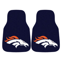 NFL - Denver Broncos Carpet Car Mat Set - 2 Pieces