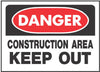 Hillman English White Construction Sign 10 in. H X 14 in. W (Pack of 6)