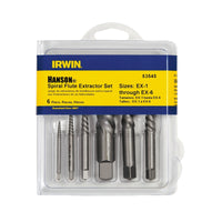 Irwin Hanson Carbon Steel Spiral Screw Extractor Set 6 pc