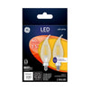 GE F15 E12 (Candelabra) LED Light Bulb Soft White 40 Watt Equivalence 2 pk