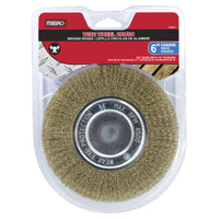 Mibro 6 in. Coarse Wire Wheel Brush Brass Coated Steel 4500 rpm 1 pc