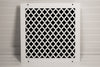 Steelcrest Designer 14 X 14 Wall /Ceiling White Supply Vent Cover, With Air-Volume Damper & Face Mounting Screw Holes