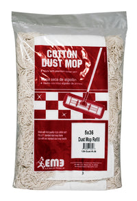 Elite Mops and Brooms 5"x 36" Dust Cotton Mop Refill 1 pk