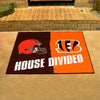 NFL House Divided - Bengals / Browns House Divided Rug