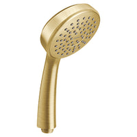 Brushed gold eco-performance handshower