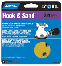 Norton Hook & Sand 5 in. Aluminum Oxide Hook and Loop A290 Sandpaper Vacuum Disc 220 Grit Very Fine