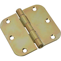 SPB512R5/8 3" x 3" 5/8R Hinge 1/pk - Brass Tone