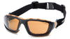 Carhartt Carthage Anti-Fog Full-Frame Safety Glasses Bronze Lens Black/Tan Frame 1 pc