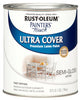 Rust-Oleum Painters Touch Ultra Cover Semi-Gloss White Paint Indoor and Outdoor 250 g/L 1 qt.