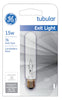 GE 15 watts T6.5 Incandescent Bulb 100 lumens Soft White Tubular 1 pk