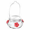 Mason Jar Hummingbird Feeder, Glass Dish, Lid & Hanger (Pack of 6)