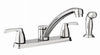 Moen Adler Two Handle Chrome Kitchen Faucet Side Sprayer Included