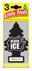 Little Trees Black Ice Scent Car Air Freshener Solid (Pack of 8).