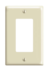 Leviton Ivory 1 gang Thermoset Plastic Decorator Wall Plate 1 pk