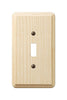 Amerelle Contemporary Unfinished Beige 1 gang Wood Toggle Wall Plate 1 pk