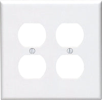 Leviton Midway White 2 gang Nylon Duplex Outlet Wall Plate (Pack of 25)