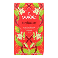 Pukka Herbal Teas Revitalize Organic Cinnamon Cardamom and Ginger Tea - Case of 6 - 20 Bags