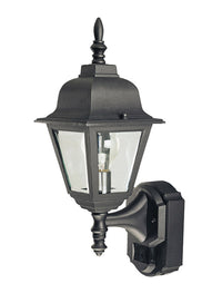 Heath Zenith Black Motion-Sensing Incandescent Wall Lantern