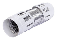 Deflect-O 8 ft. L X 4 in. D Silver/White Aluminum/Plastic Dryer Vent Kit