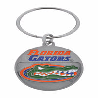 Hillman Florida Gators Metal Silver Decorative Key Chain (Pack of 3)