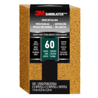 3M Sandblaster 4-1/2 in. L X 2-1/2 in. W X 1 in. 60 Grit Medium Sanding Sponge