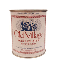 Old Village Satin New England Red Water-Based Paint Exterior and Interior 1 pt (Pack of 6).