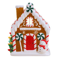 Mr. Christmas LED Brown Ceramic Gingerbread House Christmas Village 7 in. (Pack of 4)