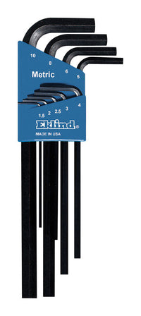 Eklind Hex-L 1.5-10 mm Metric Long Arm Hex L-Key Set 9 pc